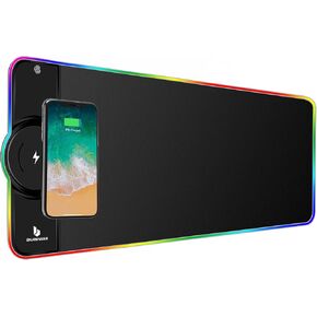 Gaming Mouse Pad,Wireless Mouse Pad Charging for PC Keyboard Gaming Home&Office,10 Lighting Modes,Support Mobile Phone Devices,Desk Accessories,31.5"X11.8"Black