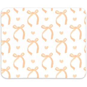 QIYUHOY Coquette Trendy Pink Bow Mouse Pad,Funky Bowknot Personalized Mouse Mat Design,Pink Mouse pad for Desk Home Office Gaming Working,Gifts for Girls Women Female Friends,9.5x7.9 inches