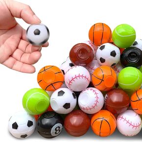 Sports Balls Party Favors for Kids 4-8 8-12,34 Pack Fidget Spinner Return Gifts for Kids Birthday Party Goodie Bag Stuffers Treasure Box Toys for Classroom Prizes Easter Christmas Party (A)