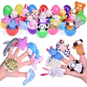 FUN LITTLE TOYS Easter Eggs with Finger Puppets & Pendants for Party Favors, Easter Eggs Filler in Kuwait