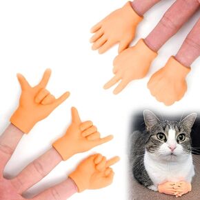 Tiny Hands for Fingers, Premium Rubber Mini Tiny Finger Hands,Party Favors, Educational, TikTok Toys, 6 Pieces Tiny Hands(6 Mixed Style)