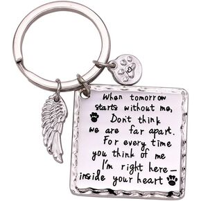 Melix Home Cat Dog Memorial Gifts Keychain Loss of Dog Gifts Pet Sympathy Gifts For Dogs Jewelry