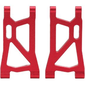 1 Pair Rc Front Swing Arms,Aluminum Alloy Front Suspension Arms Rc Upgrade Part for 1/16 Smax 1621 1625 1631 1635 1651 1655 Rc Car (Red) Car Model Accessory