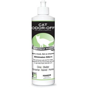 THORNELL Cat Odor-Off Concentrate Pet Smell Odor Eliminator – Cat Odor Eliminator Concentrate for Pet Urine Odor, Tomcat Spray for Cat Urine Smell, Feces on Carpet & Litter Boxes – Fresh Scent 16oz