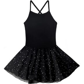 EQSJIU Toddler Ballet Leotard for Girls Dance Skirt Camisole Ballerina Dress Outfit Nude 2-10 Years