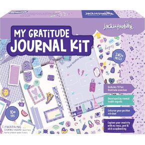 jackinthebox DIY Journal for Girls Ages 8-12 | 242 PCS | Scrapbook Kit | Tween Girls Gifts | Girls Journal Kit | Includes 10 fun guided spreads | Journaling Kit | Gifts for 8 9 10 11 12 year old girls