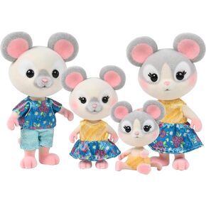 Sunny Days Entertainment Honey Bee Acres Purringtons Cat Family – 4 Miniature Flocked Dolls | Small Collectible Kitten Figures | Pretend Play Toys for Kids in Kuwait