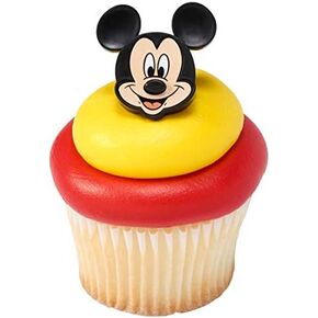24 Mickey Mouse Cupcake Rings Toppers