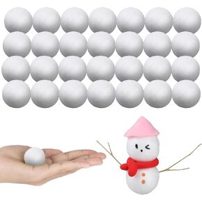 80 Pcs White Craft Foam Balls 1 Inch Smooth Polystyrene Round Foam Balls Small Craft Foam Balls for DIY Crafting and Decoration