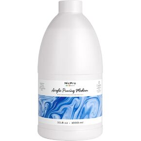 Nicpro Pouring Medium for Acrylic Paint 8.45oz / 250ml, Acrylic Paint Thinner, Acrylics Flow Medium Improve Flow Consistency