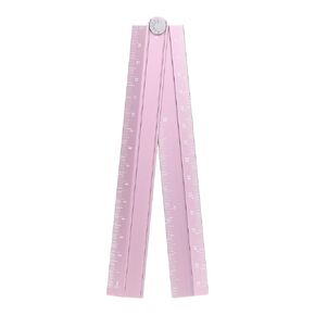 HARFINGTON Folding Straight Ruler 30cm Metric Aluminum Alloy Protractor Foldable Angle Ruler Geometric Measuring Tool with Angle Line for Architects Artists Office, Pink