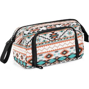 Portable Pencil Case Pen Bag with Zipper, Yellow Bees Animal Honeycomb Large Pencil Pouch Pen Case Stationery Bag for Office School Student, Multifunctional Pen Box for Girl Boy Men Women