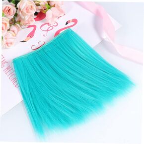 5Pcs Black Heat Resistant Straight Doll Wig Weft Hair Extensions for Diy Craft Projects for Home and School Use