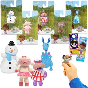 Doc McStuffins Mini Figures 5 Pack - Toy Bundle with 5 Doc McStuffins Cupcake Topper Figurines Including Lambie, Stuffy, and More Plus Stickers | Doc McStuffins Party Supplies in Saudi Arabia