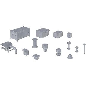 Walthers Cornerstone HO Scale Model Roof Details Kit Includes Swap Cooler
