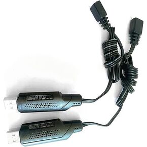 AMORIL 2 Pack USB Charger Dean-Style T Connector for 1:14 RC Car