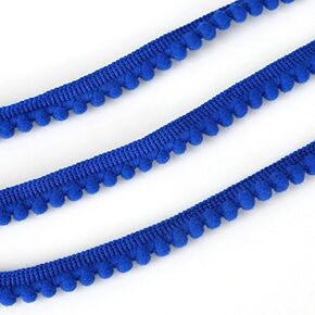 Yalulu 10 Yards Mini Pom Pom Trim Ball Fringe Ribbon Tassel DIY Craft Sewing Accessory for Home Curtain Clothes Pillow Decoration (Dark Green)