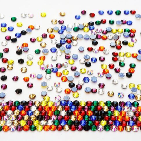 Chalk White SS10 Ultra Hotfix Rhinestones Glass,3600pcs Machine Washable, Quality Iron-On Crystal Rhinestones for T-Shirts, Hoodies, Masks Etc in Saudi Arabia
