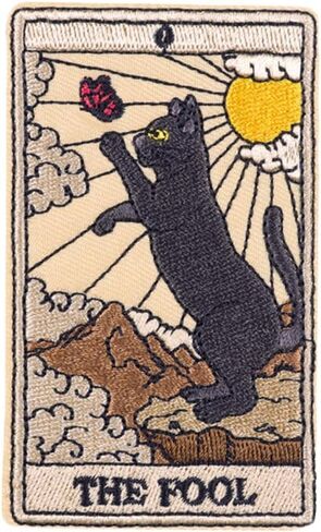 1 PCS Tarot Card Iron On or Sew On Embroidered Applique Repair Patch Decorative Emblem DIY Craft Accessories Collection (The Fool) in Kuwait