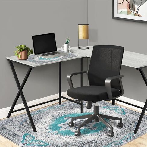 Office Chair Mat for Hardwood/Tile Floor,Computer Gaming Chair Mat with Mouse Pad.Under Desk Rug Protector for Rolling Chair,Low Pile Carpet Floor Mat-No Divot/Easy Clean-36 x48/Grayish Green in Kuwait
