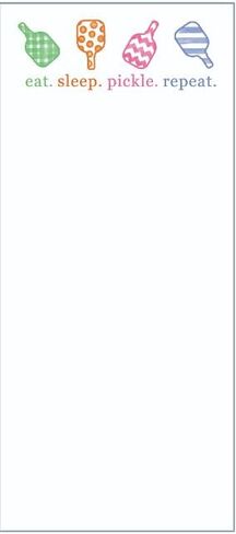Fresh Pickle Pickleball Skinny Notepad - Vibrant Pickleball Design - The Perfect Pickleball Gifts for Enthusiasts - 8.5" x 3.5", 50 Sheets - Ideal for Quick Notes and To-Do Lists in Saudi Arabia