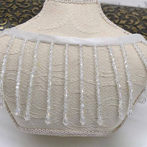 1 Yard Rhinestone Ribbon Tassel Irregular Rhinestone Fringe Rhinestone Tassel Crystal Beaded Fringe Trim Sewing Beaded Fringe for Curtain Lampshades and DIY Clothing Wedding Decoration (White) in Kuwait