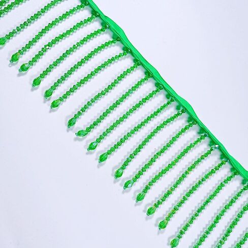 1 Yard Rhinestone Ribbon Tassel Irregular Rhinestone Fringe Rhinestone Tassel Crystal Beaded Fringe Trim Sewing Beaded Fringe for Curtain Lampshades and DIY Clothing Wedding Decoration (White) in Kuwait