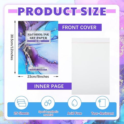 MotiMind 2 Pack Alcohol Ink Paper 9 x 12 Inch for Alcohol Marker Art in Kuwait