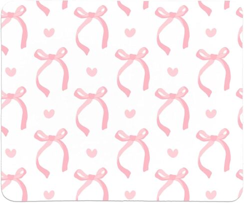 QIYUHOY Coquette Trendy Pink Bow Mouse Pad,Funky Bowknot Personalized Mouse Mat Design,Pink Mouse pad for Desk Home Office Gaming Working,Gifts for Girls Women Female Friends,9.5x7.9 inches in Kuwait