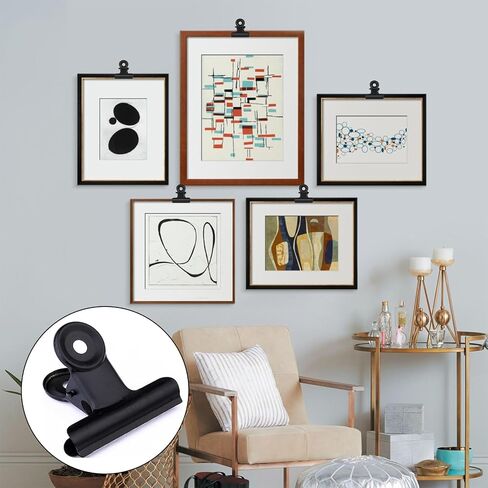 50 Pcs Metal Bulldog Clips, Black Bull Binder Paper Clips,0.87 Inch Hinge Clips for Food Bags,Clipboard,Poster,Paper Pictures Organizers, Crafts Hanging Art, Home and Office Decoration,Price Tag in Kuwait