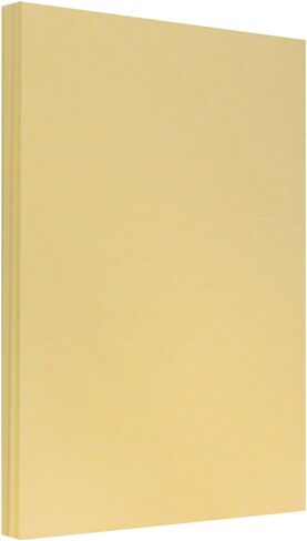 ورق JAM PAPER القانوني بوزن 24 رطل - 90 جرامًا لكل متر مربع - 8.5 × 14 - ذهب عتيق مُعاد تدويره - 100 ورقة/عبوة in Kuwait