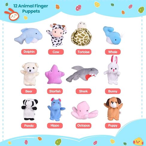 FUN LITTLE TOYS Easter Eggs with Finger Puppets & Pendants for Party Favors, Easter Eggs Filler in Kuwait