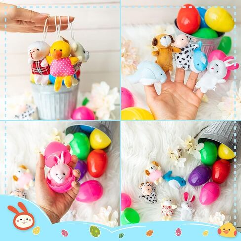 FUN LITTLE TOYS Easter Eggs with Finger Puppets & Pendants for Party Favors, Easter Eggs Filler in Kuwait