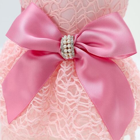 Fitwarm Fancy Dog Tulle Dress, Dog Clothes for Small Dogs Girl, Lightweight Mesh Summer Pet Outfit, Cat Apparel, Pink, XS in Saudi Arabia