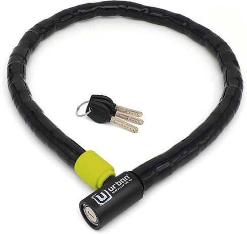 قفل كابل Phyton Urban UR5100، كابل فولاذي مقوى مع درع مفصلي مرن للغاية، قفل أمان عالي، كابل مدرع مضاد للسرقة للدراجات النارية، الدراجة الكهربائية، سكوتر، 100 سم / 3.3 قدم in Kuwait