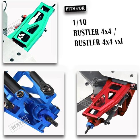 Upgrades Part for 1/10 Rustler 4x4 VXL/Rustler 4x4,Aluminum Caster Block,Steering Blocks,Rear Stub Axle Carriers,Steering Bellcranks,Suspension Arm,Shock Tower,Red (More Durable Arm) in Saudi Arabia