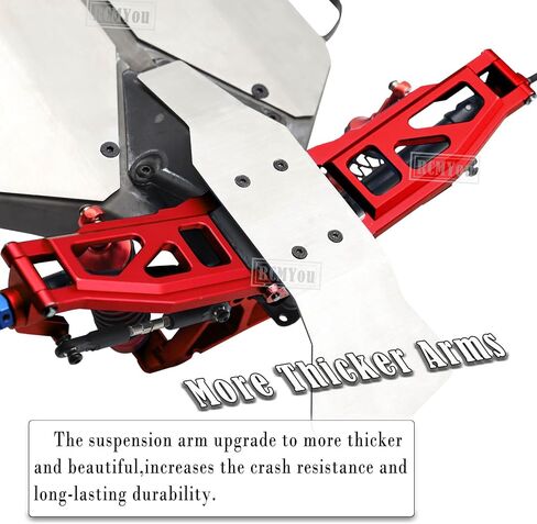 Upgrades Part for 1/10 Rustler 4x4 VXL/Rustler 4x4,Aluminum Caster Block,Steering Blocks,Rear Stub Axle Carriers,Steering Bellcranks,Suspension Arm,Shock Tower,Red (More Durable Arm) in Saudi Arabia