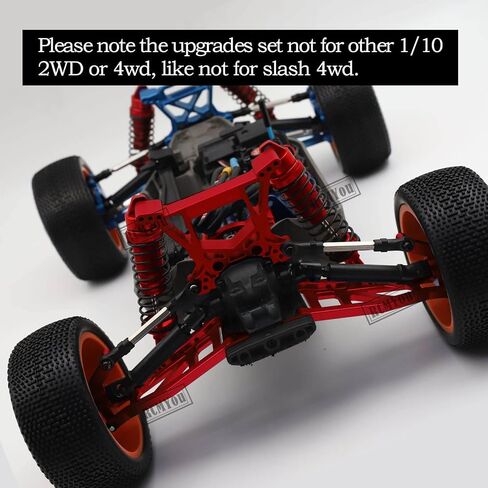 Upgrades Part for 1/10 Rustler 4x4 VXL/Rustler 4x4,Aluminum Caster Block,Steering Blocks,Rear Stub Axle Carriers,Steering Bellcranks,Suspension Arm,Shock Tower,Red (More Durable Arm) in Saudi Arabia