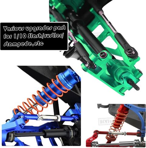 Upgrades Part for 1/10 Rustler 4x4 VXL/Rustler 4x4,Aluminum Caster Block,Steering Blocks,Rear Stub Axle Carriers,Steering Bellcranks,Suspension Arm,Shock Tower,Red (More Durable Arm) in Saudi Arabia
