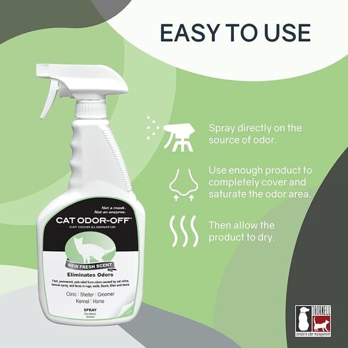 THORNELL Cat Odor-Off Concentrate Pet Smell Odor Eliminator – Cat Odor Eliminator Concentrate for Pet Urine Odor, Tomcat Spray for Cat Urine Smell, Feces on Carpet & Litter Boxes – Fresh Scent 16oz in Saudi Arabia