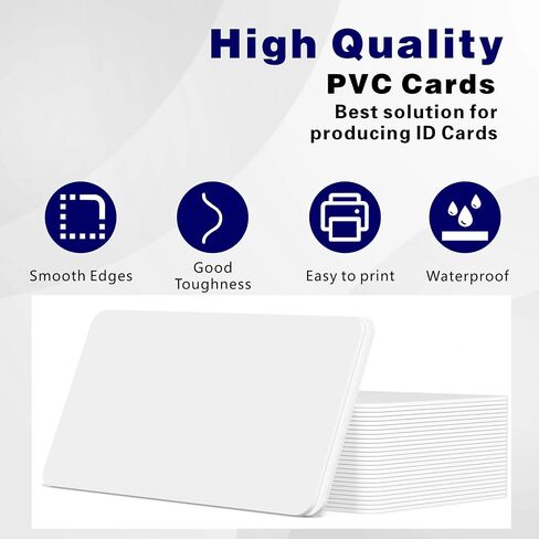 30pcs Blank Credit Cards Plastic Cards Blank Plastic Cards PVC ID Cards Badge Cards(CR80 30 Mil) Compatible with Most Photo ID Badge Printers in Saudi Arabia