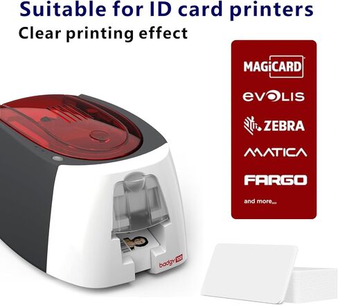 30pcs Blank Credit Cards Plastic Cards Blank Plastic Cards PVC ID Cards Badge Cards(CR80 30 Mil) Compatible with Most Photo ID Badge Printers in Saudi Arabia