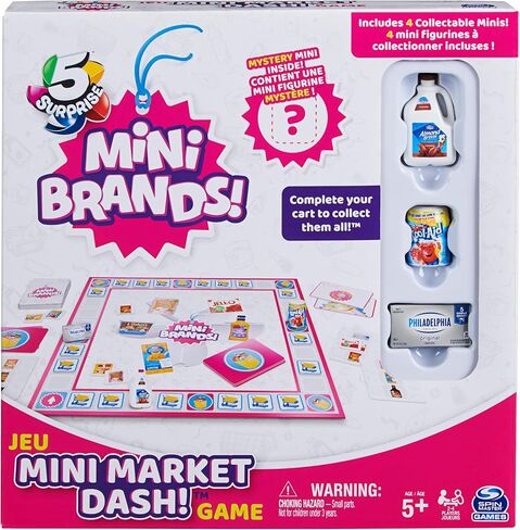 Spin Master Games, Toy Mini Brands Add to Cart Game, 4 Collectible Toy Mini Brands Figures, Family Game, Christmas Gifts for Kids, for Ages 6+ in Saudi Arabia