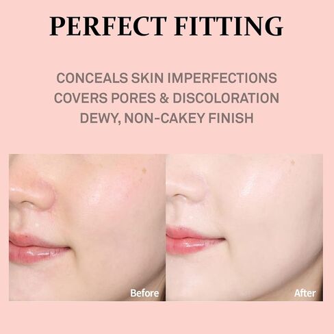 وسادة COSNORI Blossom Tone Up شفافة - غطاء لهجة ووسادة تصحيح - تدوم طوال اليوم، تركيبة خفيفة الوزن للمسة نهائية غير لامعة، 0.47 أونصة سائلة. in Saudi Arabia