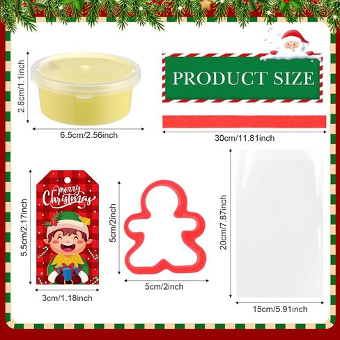 Blosssound Christmas Play Dough Sets 48 Pcs Christmas Playdoughs Party Favors with 24 Pcs Xmas Clay Molds DIY Holiday Clay Craft Kit for Classroom Gifts Christmas Treat Bags Stuffers Supplies in Saudi Arabia