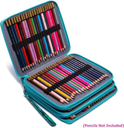 YOUNGCOL Colored Pencil Case-120 Slots Pencil Holder Bag Large Capacity Pencil Organizer Box in Kuwait