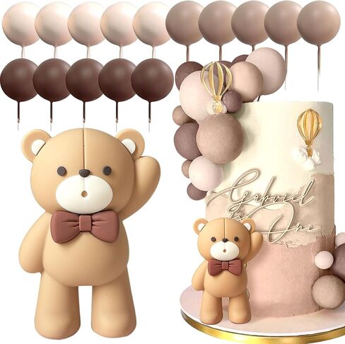 JeVenis الدب البني كعكة الديكور الطفل الدب استحمام الطفل كعكة توبر الدببة كعكة الديكور استحمام الطفل كعكة عيد ميلاد الديكور in Kuwait