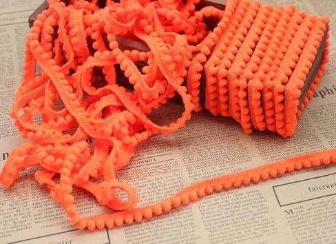 Yalulu 10 Yards Mini Pom Pom Trim Ball Fringe Ribbon Tassel DIY Craft Sewing Accessory for Home Curtain Clothes Pillow Decoration (Dark Green) in Saudi Arabia