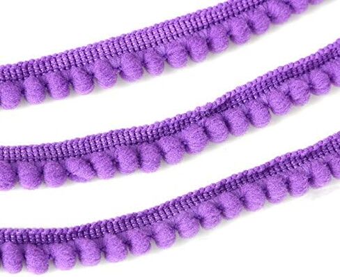 Yalulu 10 Yards Mini Pom Pom Trim Ball Fringe Ribbon Tassel DIY Craft Sewing Accessory for Home Curtain Clothes Pillow Decoration (Dark Green) in Saudi Arabia