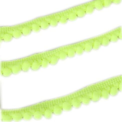 Yalulu 10 Yards Mini Pom Pom Trim Ball Fringe Ribbon Tassel DIY Craft Sewing Accessory for Home Curtain Clothes Pillow Decoration (Dark Green) in Saudi Arabia